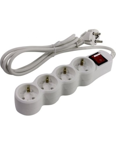 SP4W-130. Сетевой фильтр 4 розетки, 3м, белый. 5bites в Твери