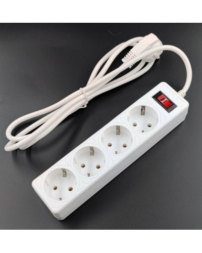 SP4W-518 GARDA. Сетевой фильтр 4 розетки,1,8м, белый. 5bites в Твери