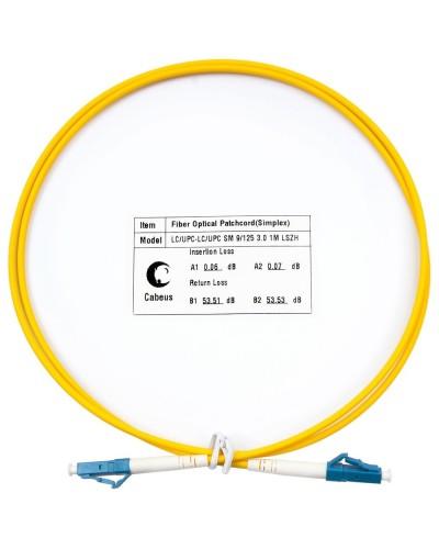 FOP(s)-9-LC-LC-1,5m (8332c). Патч-корд оптический. CABEUS в Твери