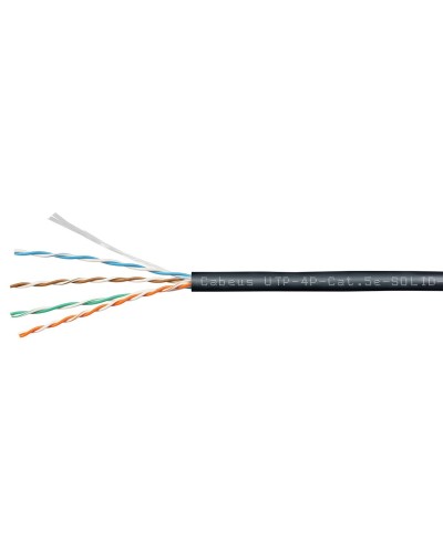 UTP-4P-Cat.5e-SOLID-OUT-PE-UV (11246c). Кабель «витая пара» (LAN) для структурированных систем связи. CABEUS в Твери