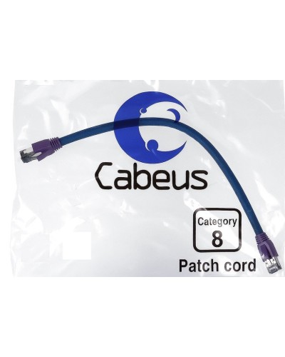 PC-SSTP-RJ45-Cat.8-0.3m-LSZH (9699c), серый. Патч-корд медный. CABEUS в Твери