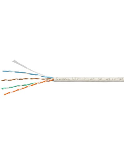 UTP-4P-Cat.5e-SOLID-WH-100 (7471c-5). Кабель «витая пара» (LAN) для структурированных систем связи. CABEUS в Твери