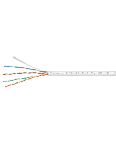 UTP-4P-Cat.5e-SOLID-LSZH-WH (9782c). Кабель «витая пара» (LAN) для структурированных систем связи. CABEUS в Твери