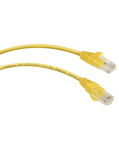 PC-UTP-RJ45-Cat.5e-0.15m-YL (8985c), желтый. Патч-корд медный. CABEUS в Твери
