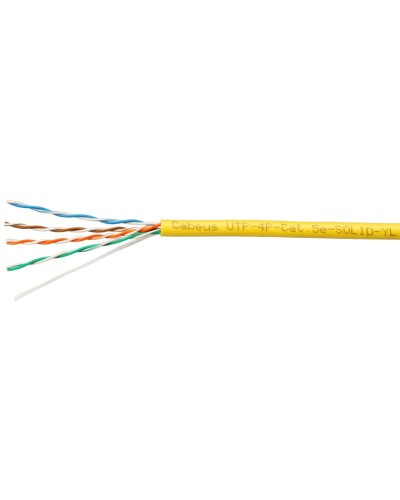 UTP-4P-Cat.5e-SOLID-YL-100 (7251c-5). Кабель «витая пара» (LAN) для структурированных систем связи. CABEUS в Твери