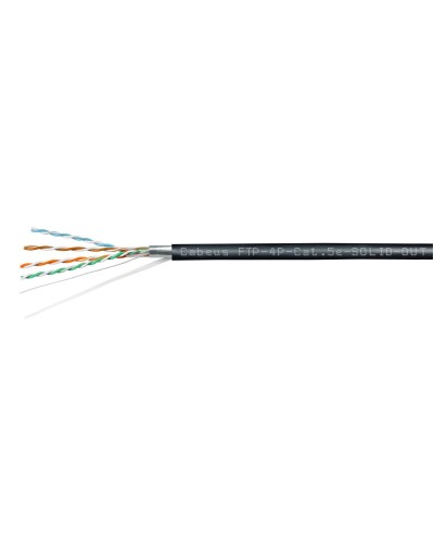 FTP-4P-Cat.5e-SOLID-OUT-PE-UV (11792c). Кабель «витая пара» (LAN) для структурированных систем связи. CABEUS в Твери
