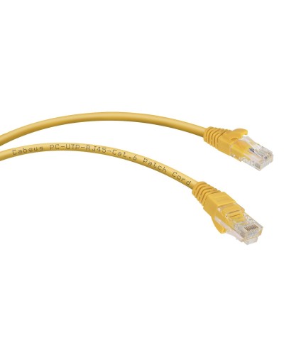PC-UTP-RJ45-Cat.6-0.3m-YL (8703c), желтый. Патч-корд медный. CABEUS в Твери