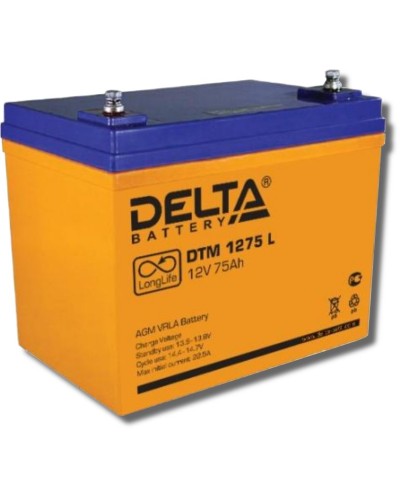 Delta DTM 1275 L. Аккумулятор герметичный свинцово-кислотный. Delta в Твери