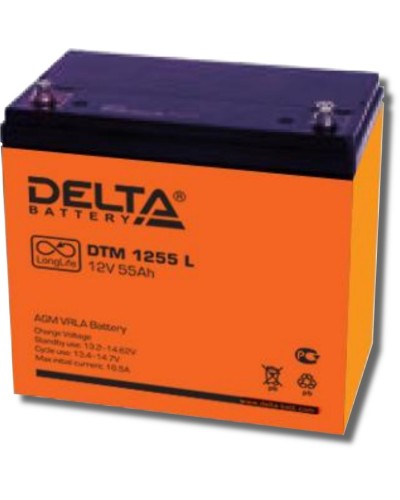 Delta DTM 1255 L. Аккумулятор герметичный свинцово-кислотный. Delta в Твери