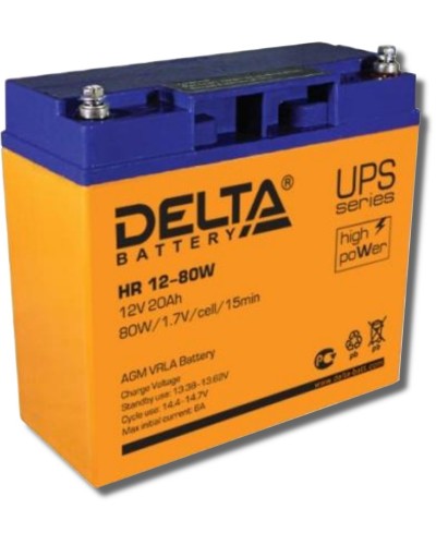 Delta HR 12-80 W. Аккумулятор герметичный свинцово-кислотный. Delta в Твери