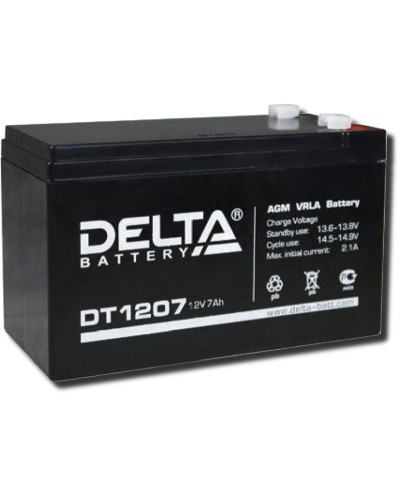 Delta DT 1207. Аккумулятор герметичный свинцово-кислотный. Delta в Твери