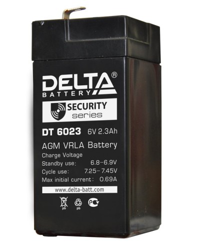 Delta DT 6023 (75мм). Аккумулятор герметичный свинцово-кислотный. Delta в Твери