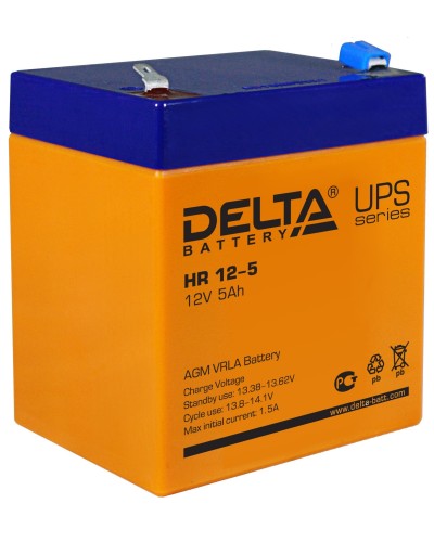 Delta HR 12-5. Аккумулятор герметичный свинцово-кислотный. Delta в Твери