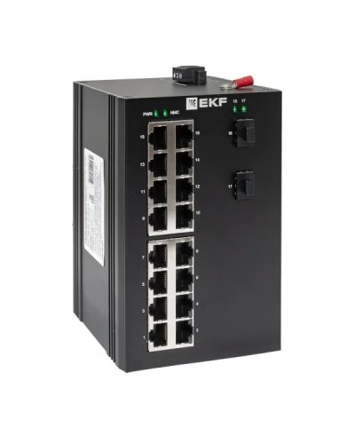 TSX-U-2GX/SFP-16GT. Промышленный неуправляемый коммутатор. EKF в Твери