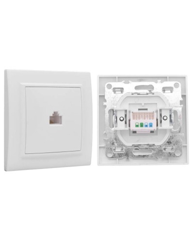 Минск Розетка RJ-45 1-местная СП (ERK01-035-10). Розетка RJ-45 1-местная СП. EKF в Твери