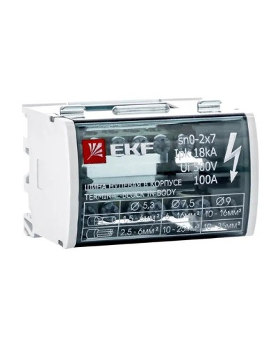 Шина нулевая в корпусе 2х7 (sn0-2х7). Шина нулевая в корпусе. EKF в Твери