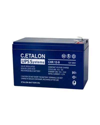 C.ETALON CHR 12-9. Аккумулятор герметичный свинцово-кислотный. ETALON в Твери