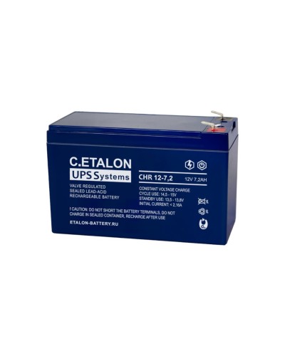 C.ETALON CHR 12-7,2. Аккумулятор герметичный свинцово-кислотный. ETALON в Твери