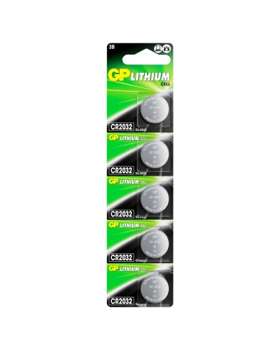 GP Lithium CR2032 (GP CR2032-2C5 100/2000), упак. 5 шт. БЛИСТЕР. Литиевые дисковые батарейки. GP Batteries в Твери