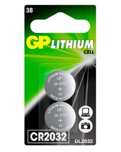 GP Lithium CR2032 (GP CR2032-2CRU2), упак. 2 шт. БЛИСТЕР. Литиевые дисковые батарейки. GP Batteries в Твери