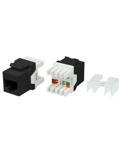KJ8-8P8C-C6A-180-BK. Вставка Keystone Jack RJ-45. Hyperline в Твери