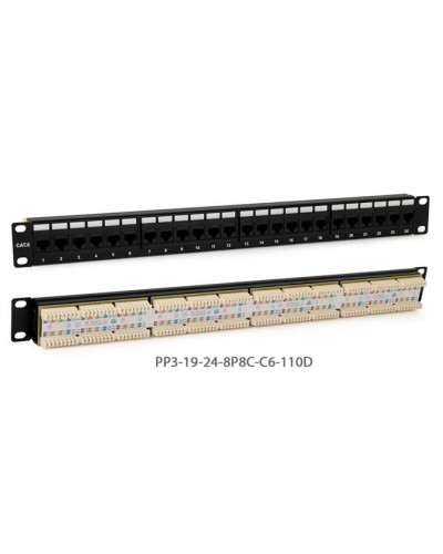 PP3-19-24-8P8C-C6-110D. Патч-панель 19. Hyperline в Твери