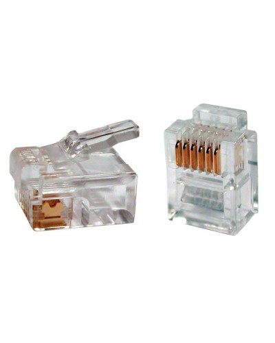 PLUG-6P6C-P-C2-100 (100 шт). Разъем RJ-12. Hyperline в Твери