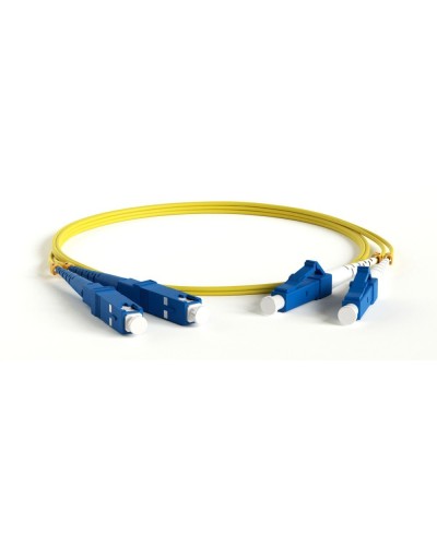 FC-D2-9-LC/UR-SC/UR-H-1M-LSZH-YL. Патч-корд волоконно-оптический LC/UPC-SC/UPC. Hyperline в Твери