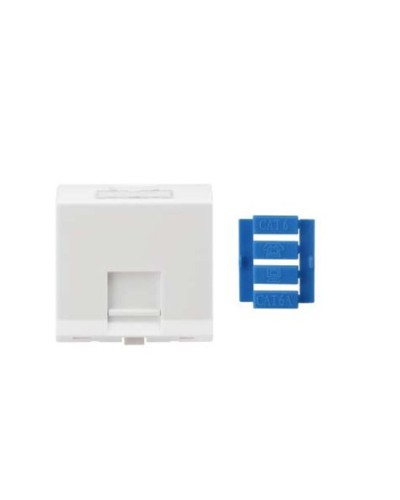 SIP3A-1K-M45-45. Вставка угловая 45x45 для 1 модуля Кeystone Jack, со шторками. Hyperline в Твери