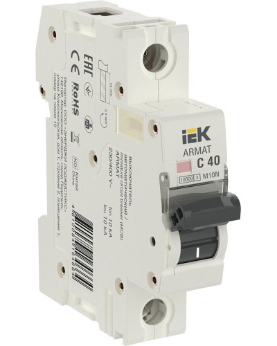 M10N 1P C 40А 10кА ARMAT (AR-M10N-1-C040). Автоматический выключатель. IEK в Твери