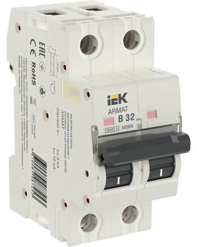 M06N 2P B 32А 6кА ARMAT (AR-M06N-2-B032). Автоматический выключатель. IEK в Твери