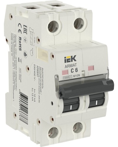 M10N 2P C 6А 10кА ARMAT (AR-M10N-2-C006). Автоматический выключатель. IEK в Твери
