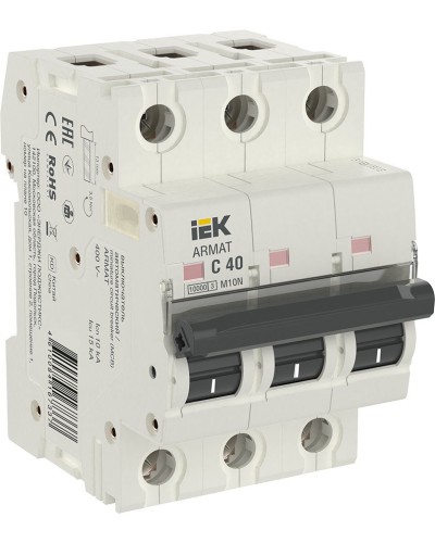 M10N 3P C 40А 10кА ARMAT (AR-M10N-3-C040). Автоматический выключатель. IEK в Твери