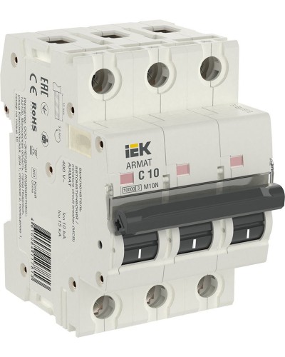 M10N 3P C 10А 10кА ARMAT (AR-M10N-3-C010). Автоматический выключатель. IEK в Твери