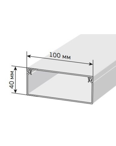 Короб 100х40 ЭЛЕКОР (CKK10-100-040-1-K01). Кабель-канал с двойным замком. IEK в Твери