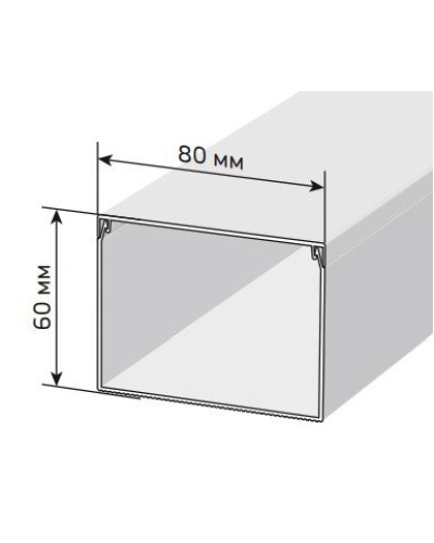 Короб 80х60 ЭЛЕКОР (CKK10-080-060-1-K01-008). Кабель-канал с двойным замком. IEK в Твери