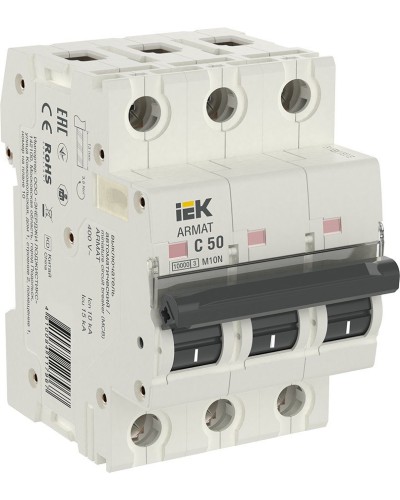 M10N 3P C 50А 10кА ARMAT (AR-M10N-3-C050). Автоматический выключатель. IEK в Твери