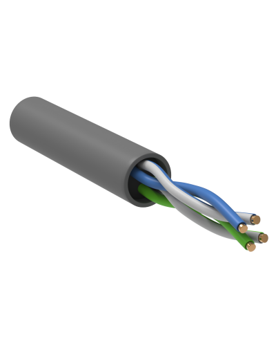 GENERICA U/UTP кат. 5E 100МГц 2 пары PVC INDOOR серый (BC1-C5E02-111-100-G). Кабель «витая пара» (LAN) для структурированных систем связи. IEK в Твери