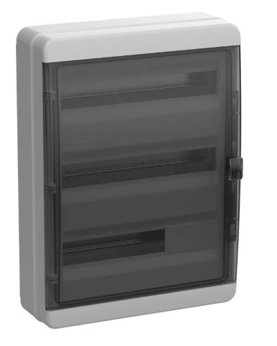 Корпус пластиковый КМПн-54 IP65 TEKFOR (TF5-KP72-N-54-65-K03-K02). Корпус модульный пластиковый черная прозрачная дверь. IEK в Твери