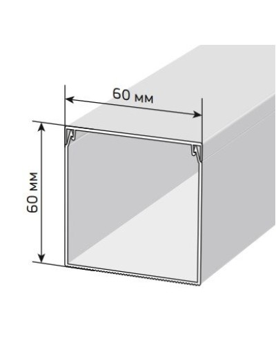 Короб 60х60 ЭЛЕКОР (CKK10-060-060-1-K01). Кабель-канал с двойным замком. IEK в Твери