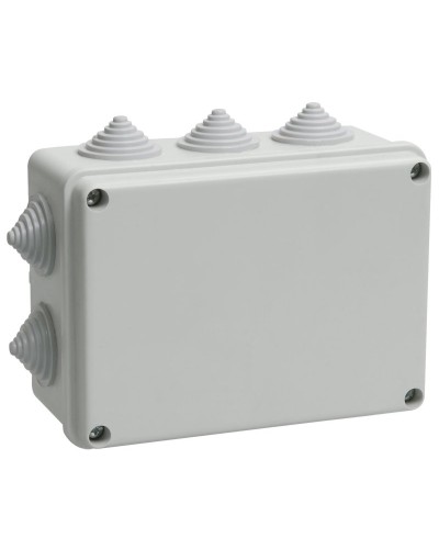 Коробка распаячная КМ41242 150х110х70 открытой проводки IP55 10 гермовводов серая (UKO10-150-110-070-K41-55). Коробка распаячная безгалогенная (HF). IEK в Твери