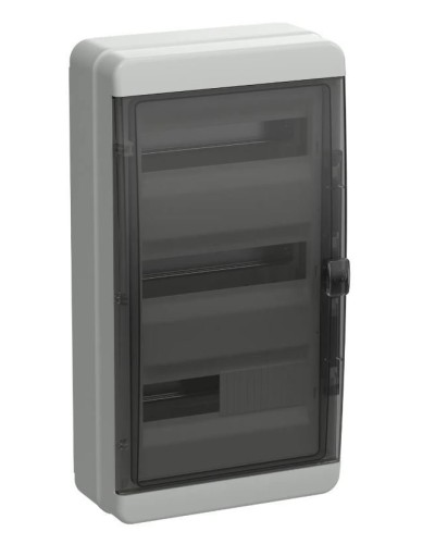 Корпус пластиковый КМПн-36 IP65 TEKFOR (TF5-KP72-N-36-65-K03-K02). Корпус модульный пластиковый черная прозрачная дверь. IEK в Твери