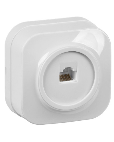 Розетка RJ45 кат.5E о/у РК10-ХБ белый IEK GLORY (EKH10-K01). Розетка компьютерная. IEK в Твери
