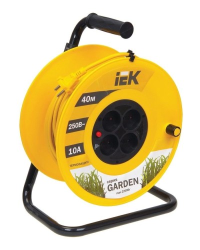 УК40 4 места, 40м (WKP23-10-04-40). Удлинитель на катушке Garden. IEK в Твери
