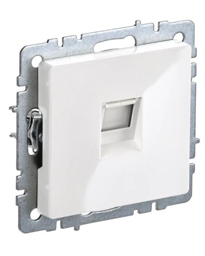 Розетка RJ45 РК10-БрБ кат.5E, белая BRITE (BR-K10-1-K01). Розетка компьютерная. IEK в Твери