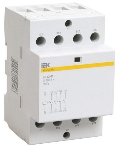 Контактор модульный КМ63-40 AC/DC (MKK21-63-40). Контактор модульный. IEK в Твери