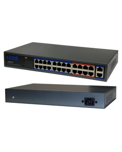 KN-SW2402POE+. Коммутатор с питанием по PoE. KENO в Твери