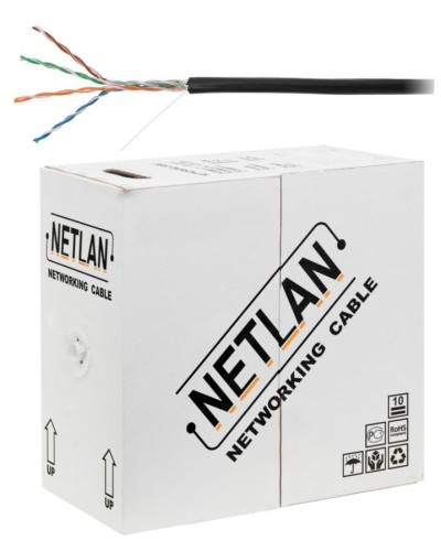 U/UTP 4pair, Cat5e, Out, PE, CCA (CCA-UU004-5E-PE-BK) . Кабель «витая пара» (LAN) для структурированных систем связи. NETLAN в Твери