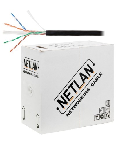 U/UTP 4pair, Cat6, Solid, Out, PE (EC-UU004-6-PE-BK). Кабель «витая пара» (LAN) для структурированных систем связи. NETLAN в Твери