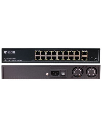 SW-61621(300W). Коммутатор 16-портовый Fast Ethernet с PoE. OSNOVO в Твери